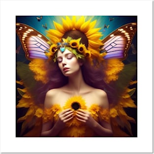 Sunflower Goddess Manifest Posters and Art